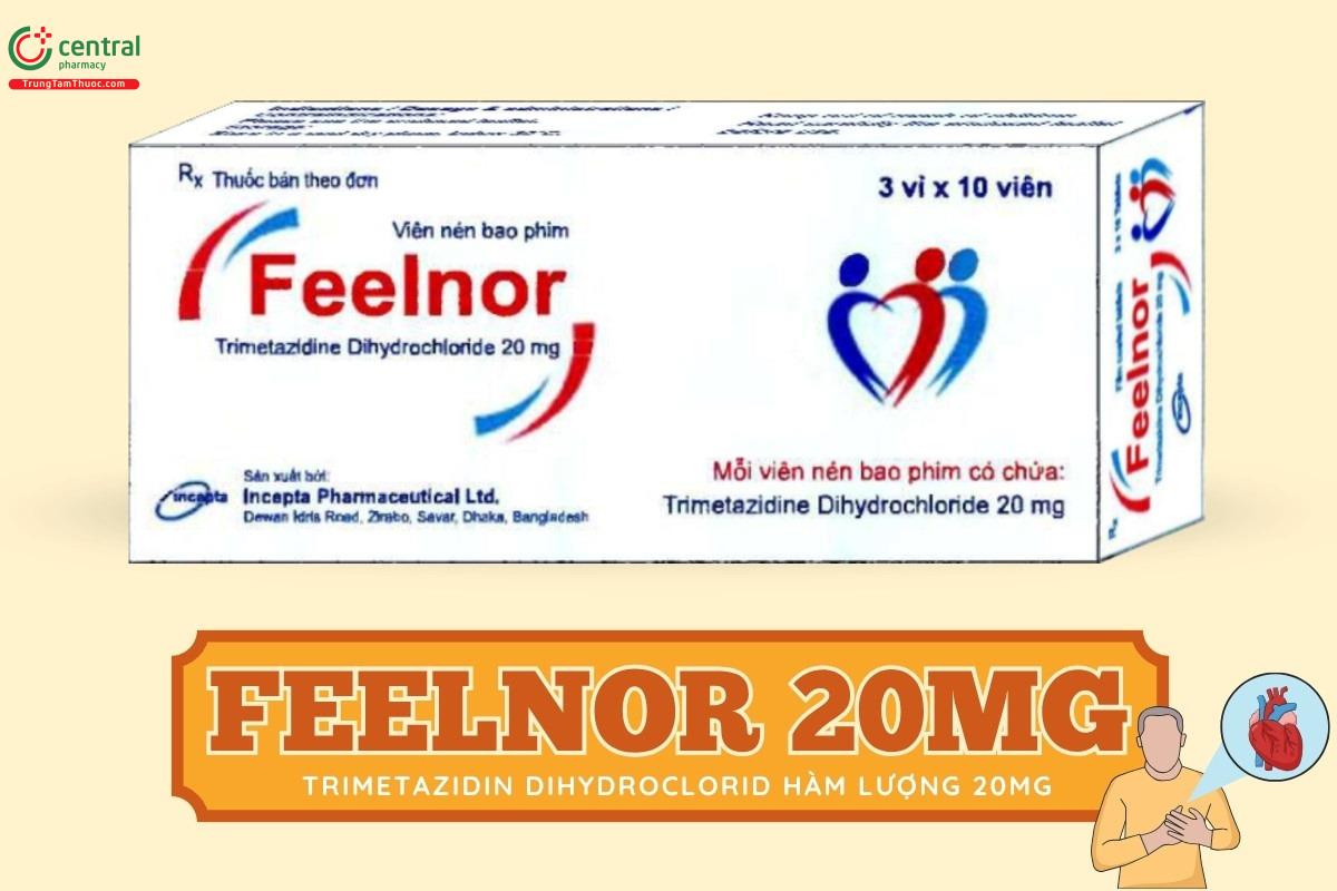 Thuốc Feelnor 20mg có chứa hoạt chất Trimetazidin dihydroclorid