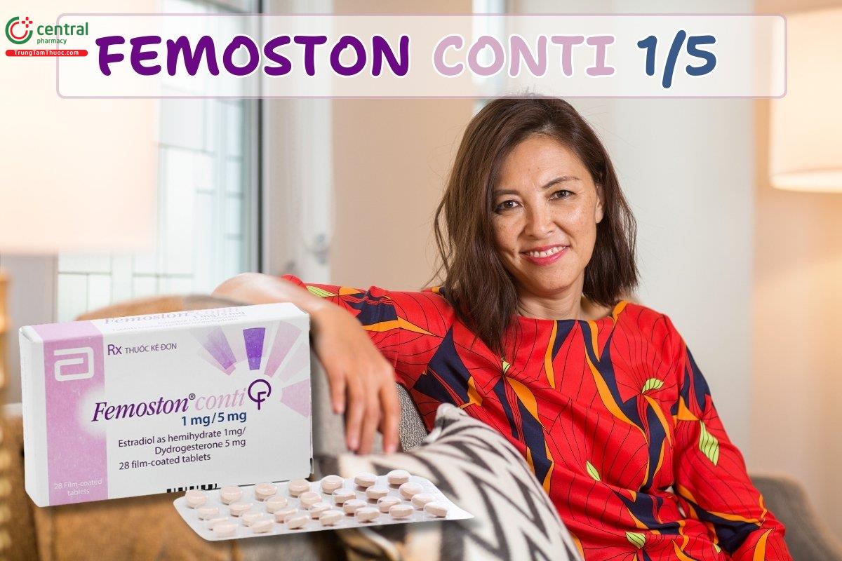 Femoston Conti 1/5 cung cấp estrogen cho nữ giới