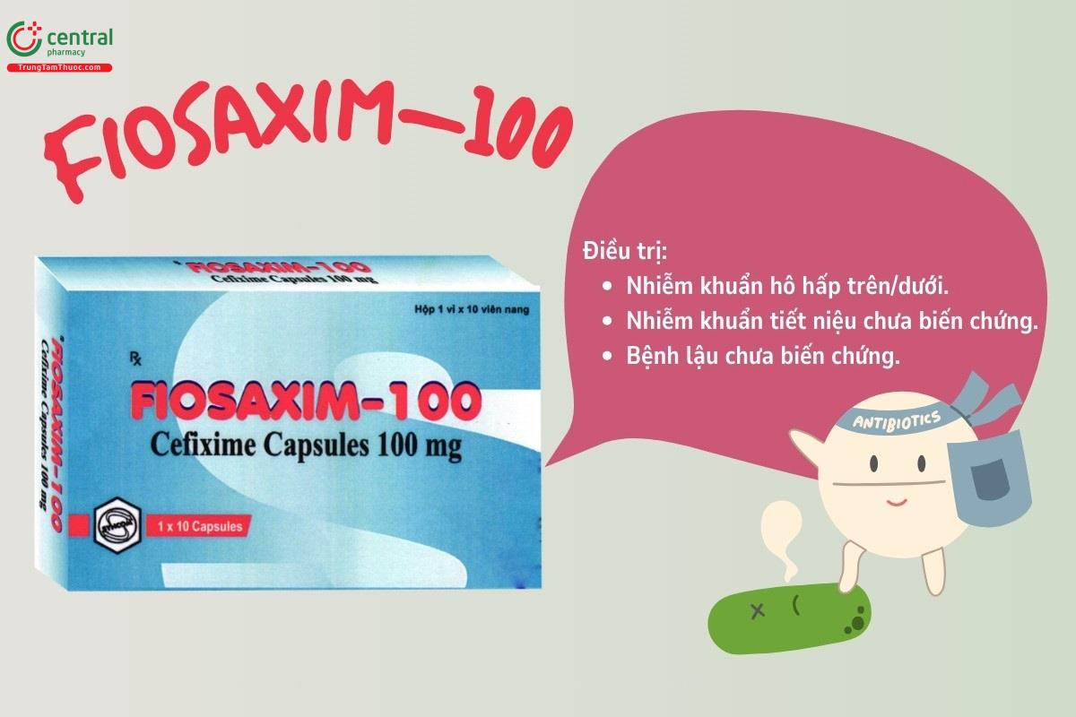 Chỉ định của thuốc Fiosaxim-100