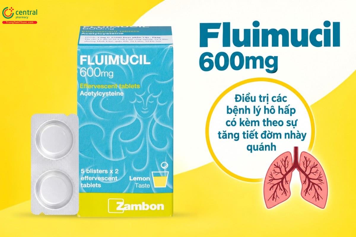 Chỉ định của thuốc Fluimucil 600mg