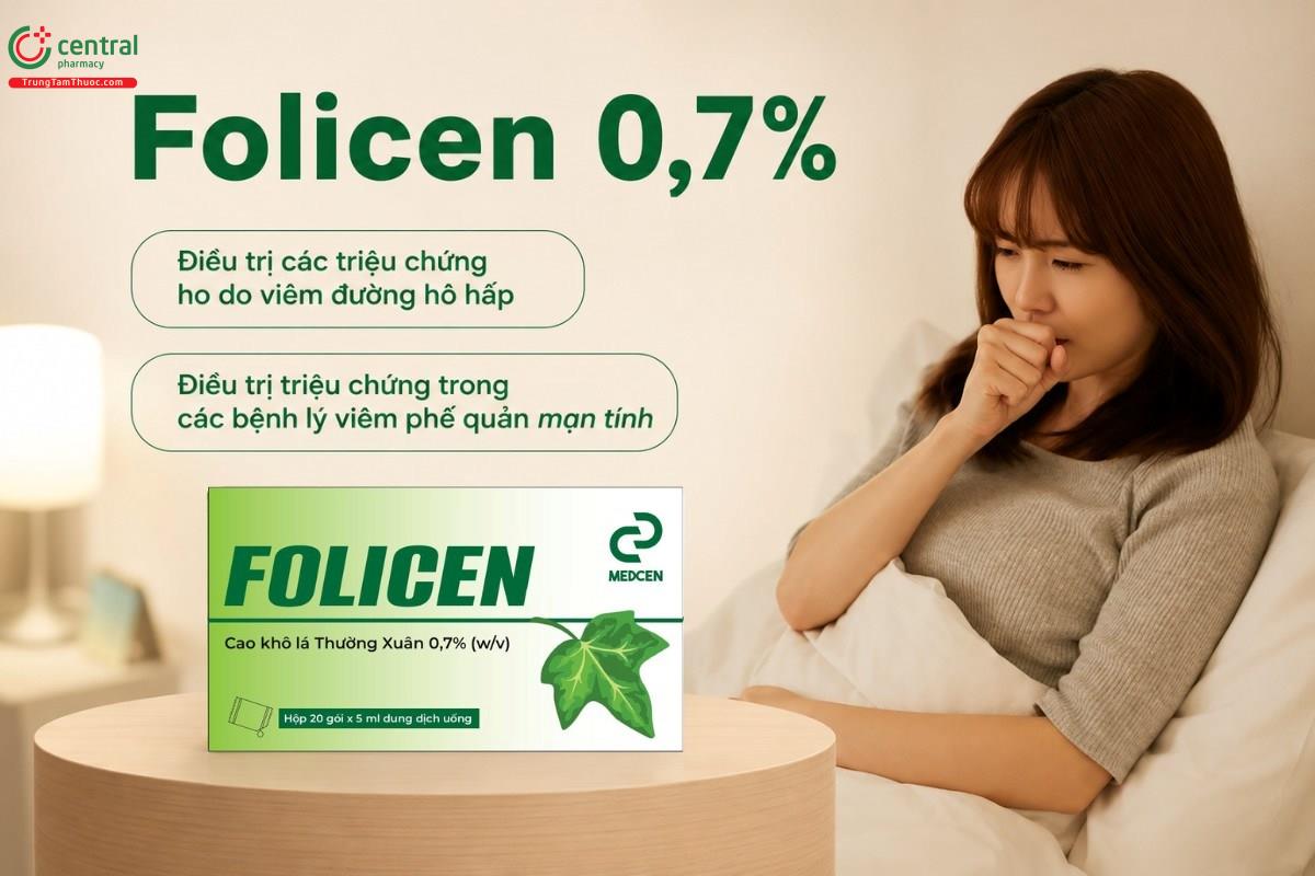 Chỉ định của thuốc Folicen 0,7%
