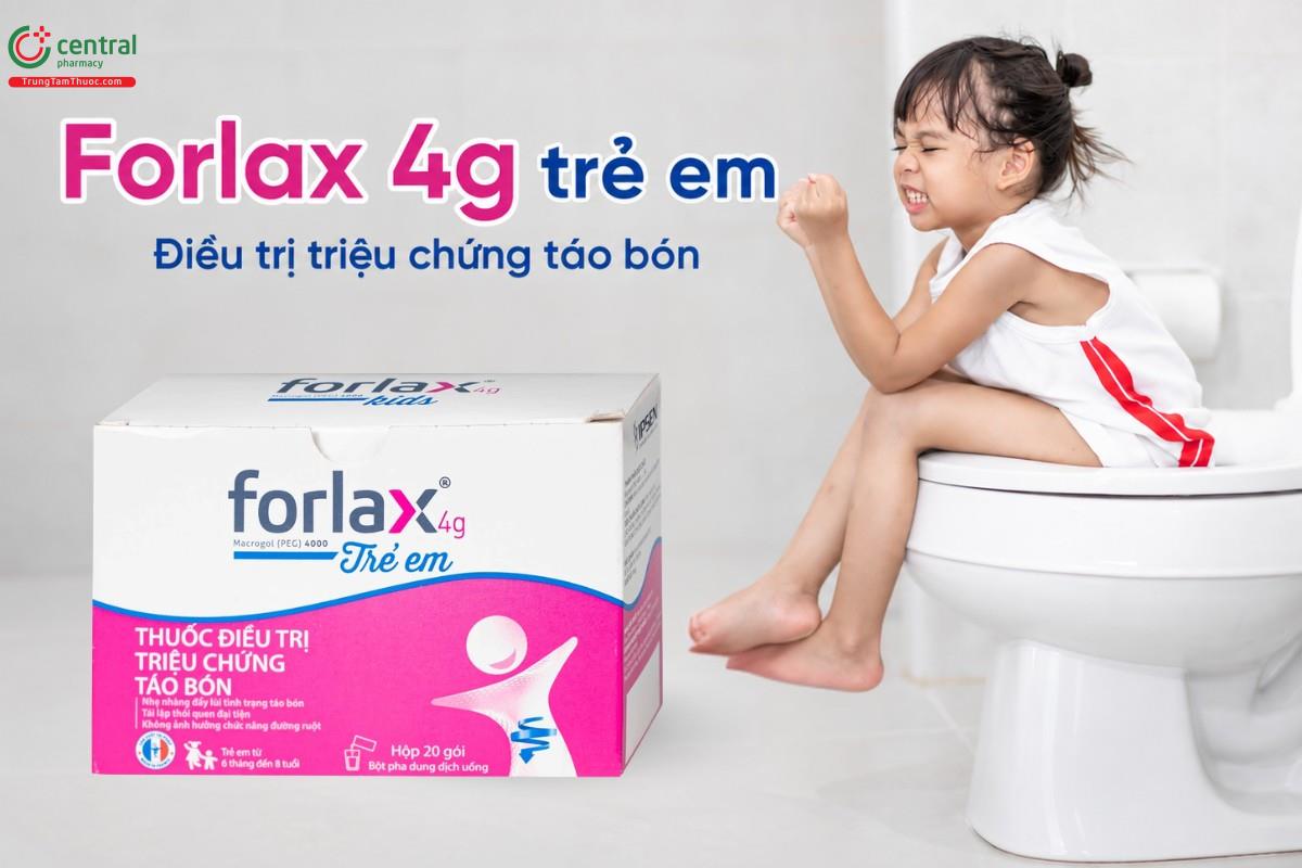 Chỉ định của thuốc Forlax 4g trẻ em