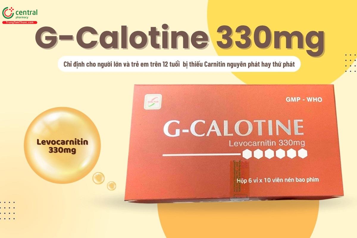 Thuốc G-Calotine 330mg điều trị thiếu Carnitin nguyên phát hay thứ phát