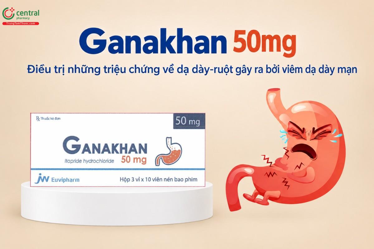 Chỉ định của thuốc Ganakhan 50mg