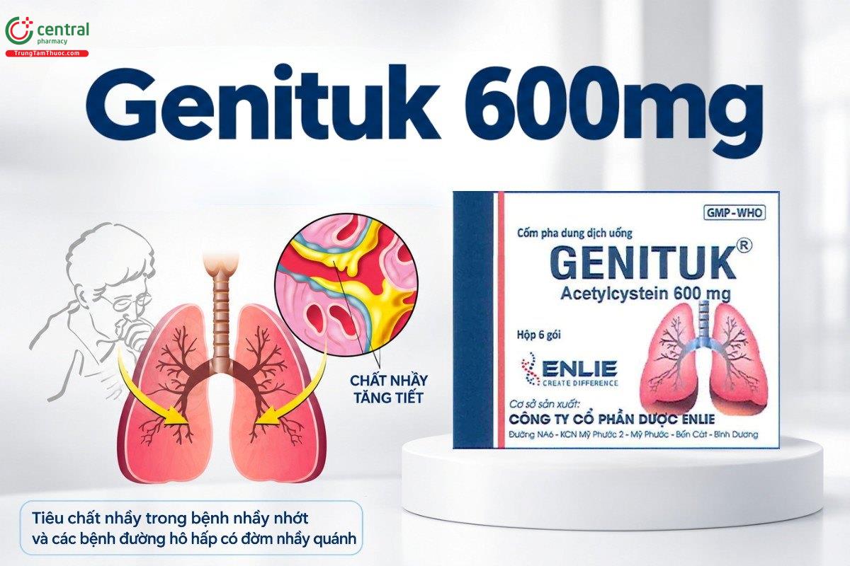 Chỉ định của thuốc Genituk 600mg