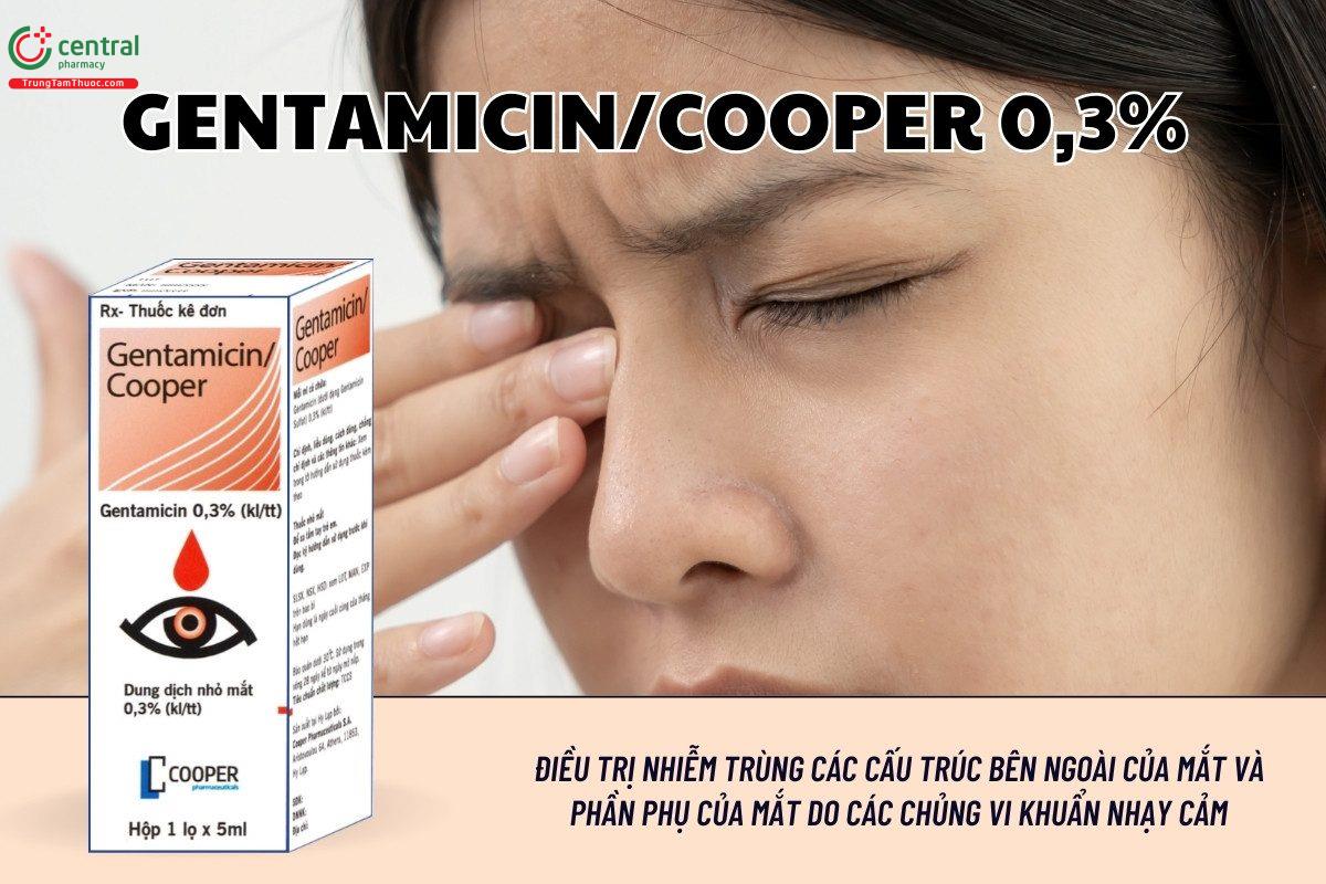 Chỉ định của thuốc Gentamicin/Cooper 0,3%