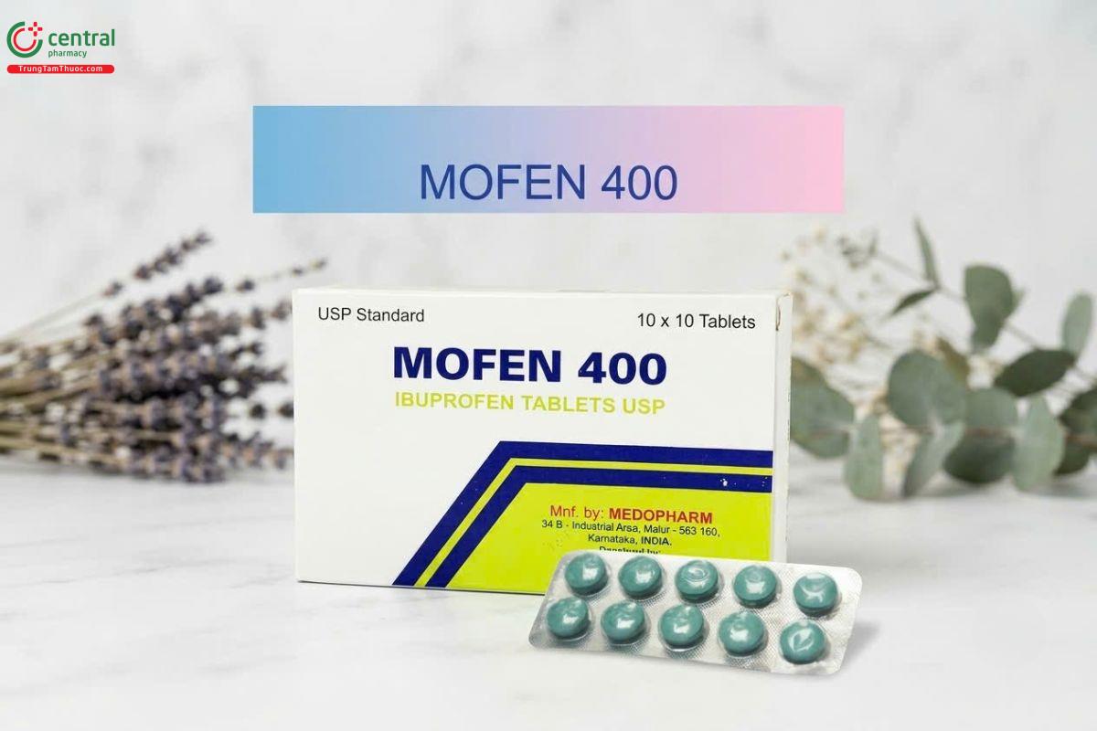 Thuốc giảm đau bụng kinh màu xanh Mofen 400