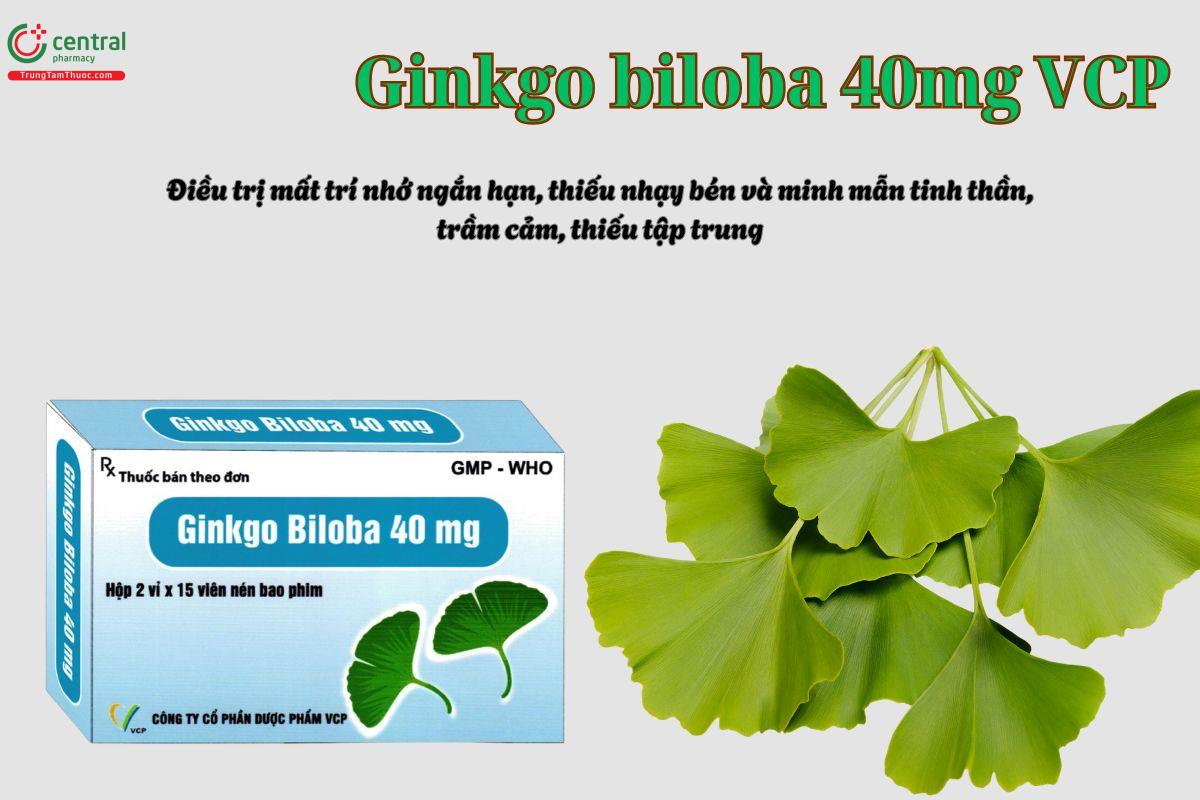 Thuốc Ginkgo biloba 40 điều trị suy giảm trí nhớ ngắn hạn