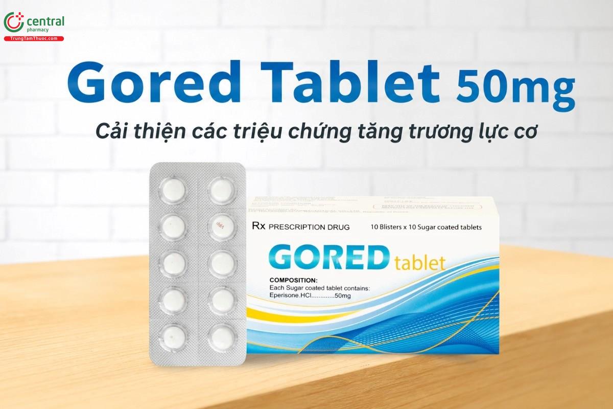 Chỉ định của thuốc Gored Tablet 50mg