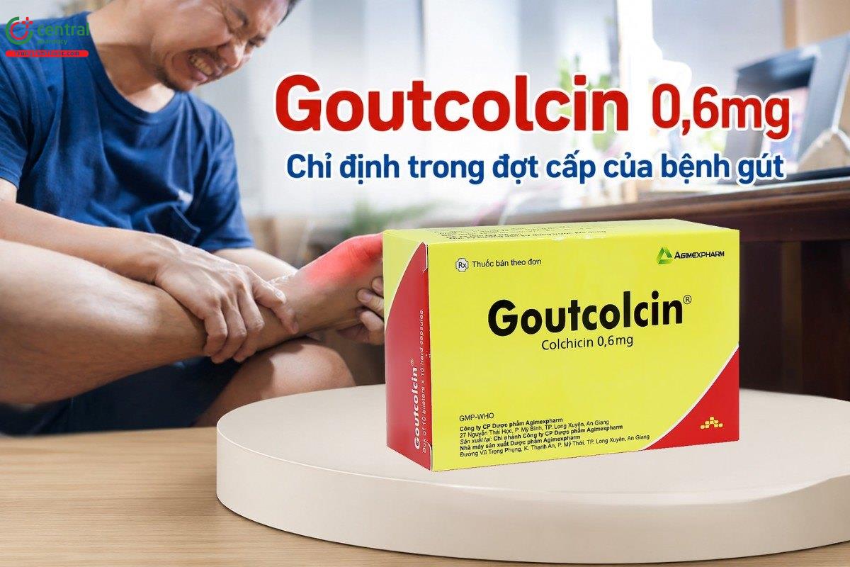 Chỉ định của thuốc Goutcolcin 0,6mg