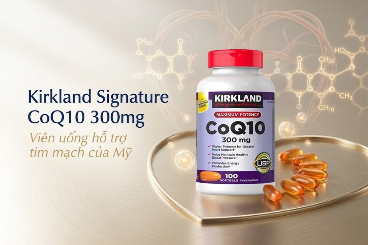 Kirkland Signature CoQ10 300mg - Giải pháp cho trái tim khỏe mạnh