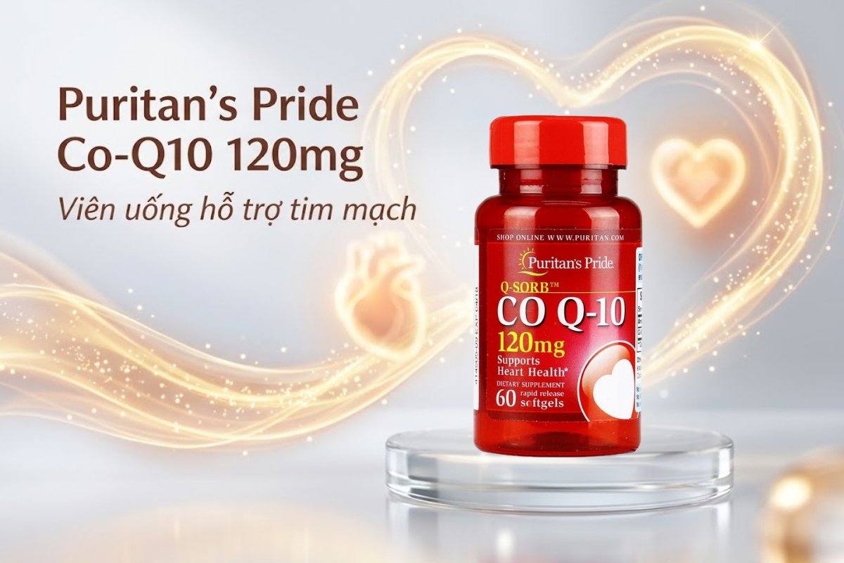 Puritan's Pride Co-Q10 giúp giảm nguy cơ tim mạch