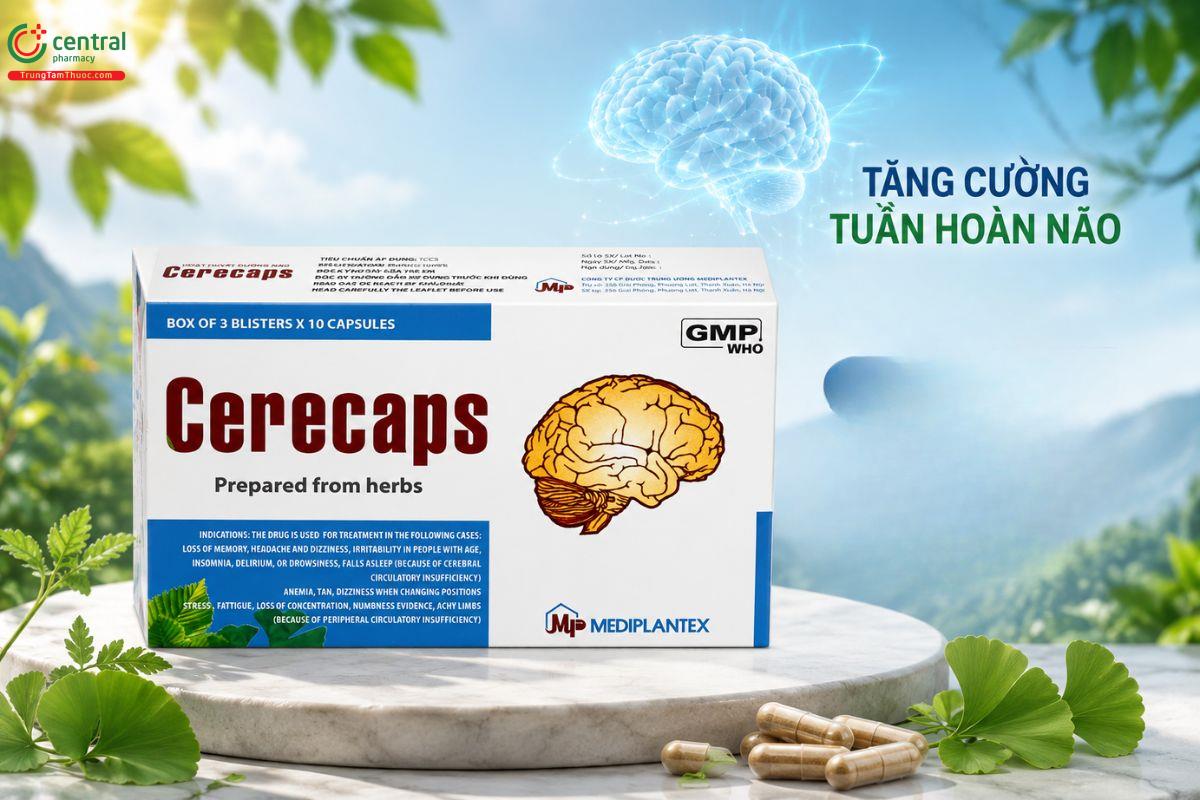 Hình ảnh Hoạt huyết dưỡng não Cerecaps