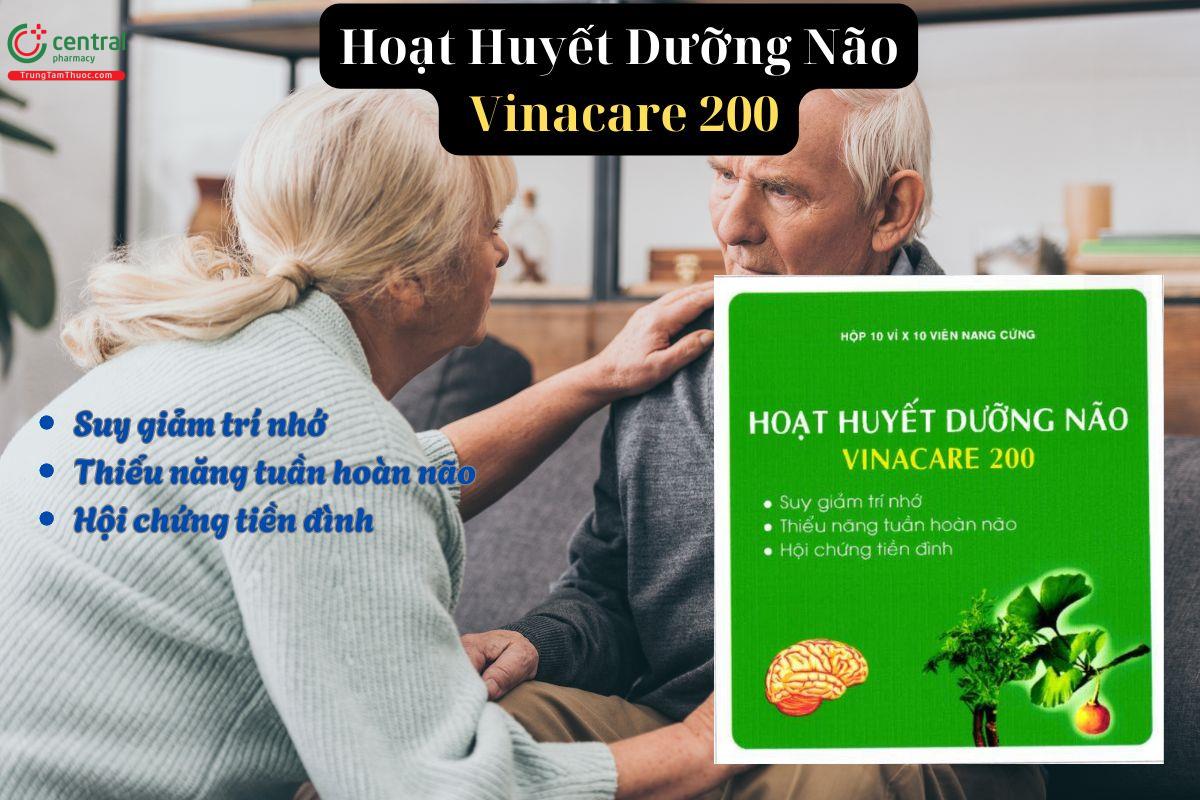 Thuốc Hoạt Huyết Dưỡng Não Vinacare 200 điều trị suy giảm trí nhớ, hội chứng tiền đình