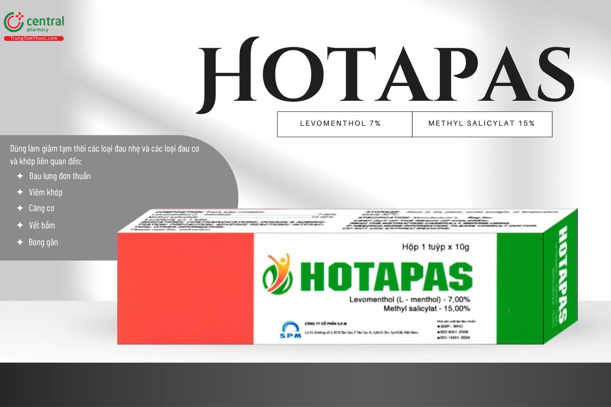 Chỉ định của thuốc Hotapas