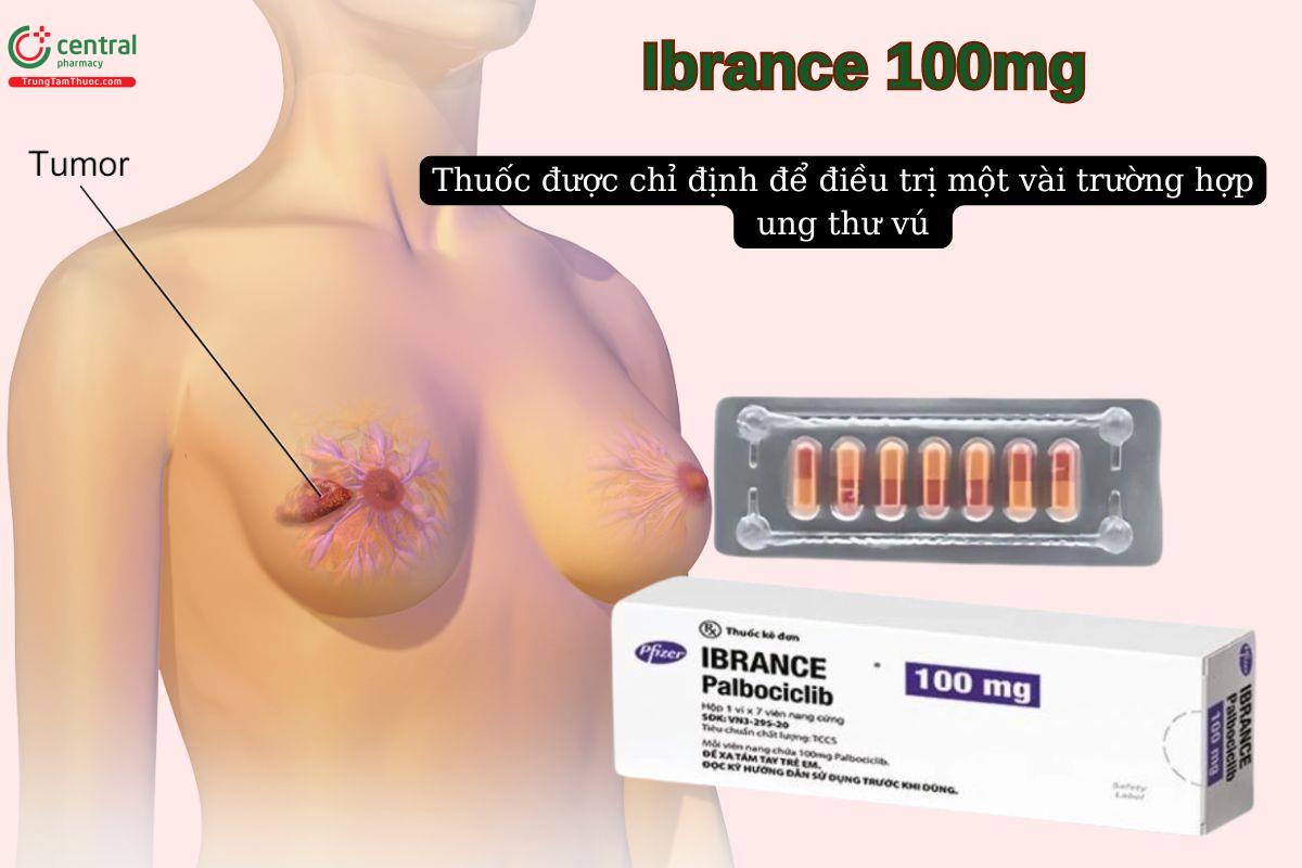 Thuốc Ibrance 100mg chỉ định trong điều trị ung thư vú tiến triển