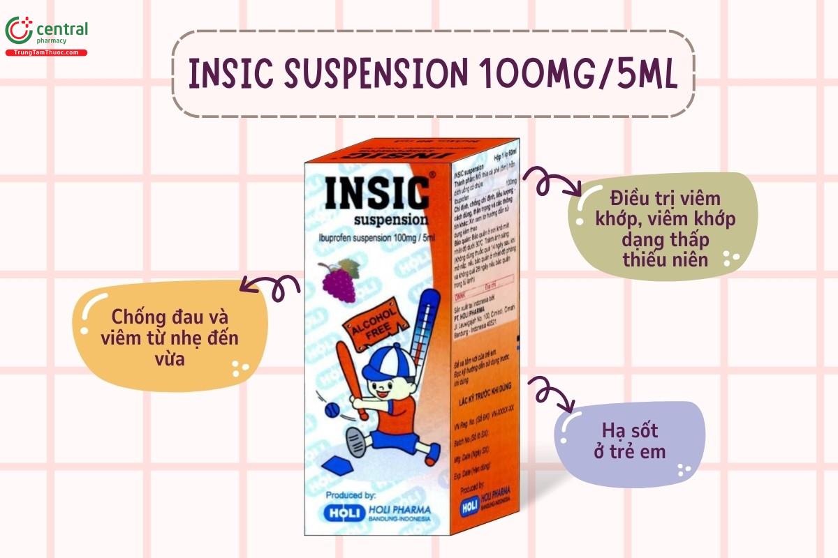 Chỉ định của thuốc Insic Suspension 100mg/5ml