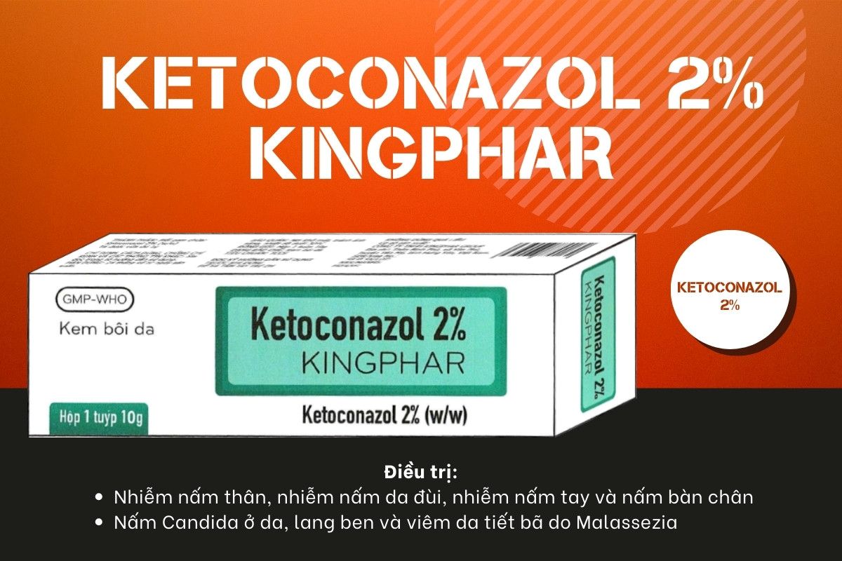 Chỉ định của thuốc Ketoconazol 2% Kingphar