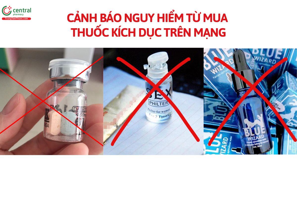 Cảnh báo nguy hiểm khi mua thuốc kích dục trên mạng