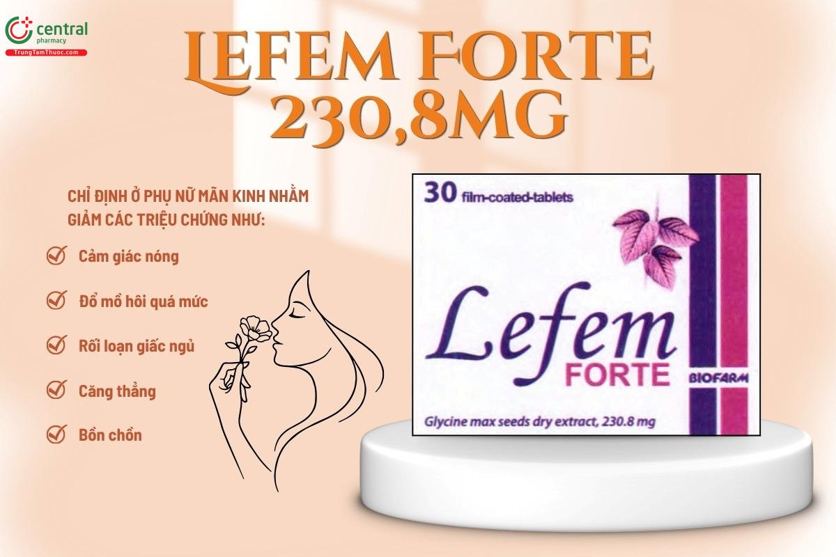 Chỉ định của thuốc Lefem Forte 230,8mg