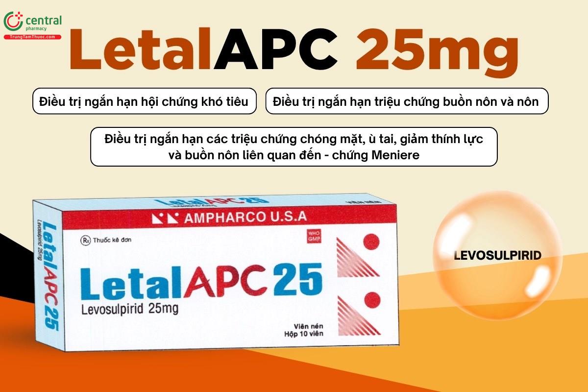 Chỉ định của thuốc LetalAPC 25mg