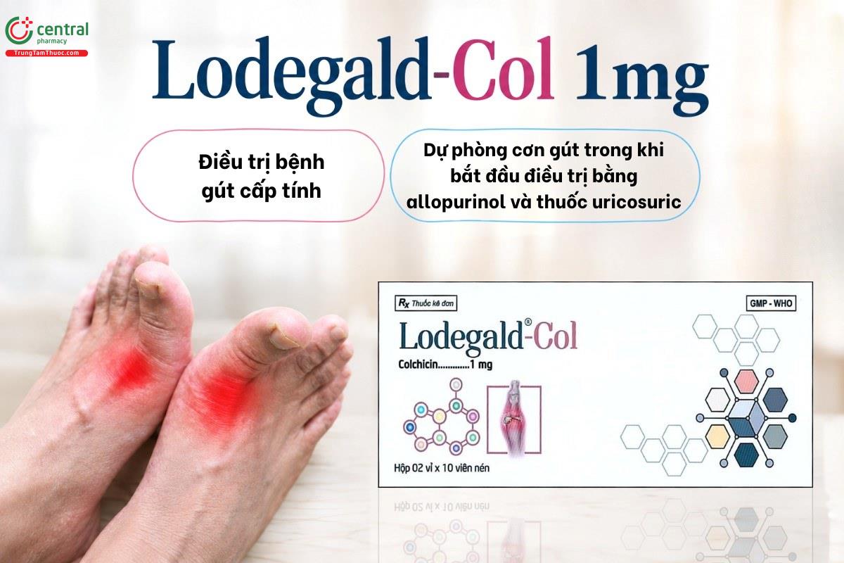 Chỉ định của thuốc Lodegald-Col 1mg