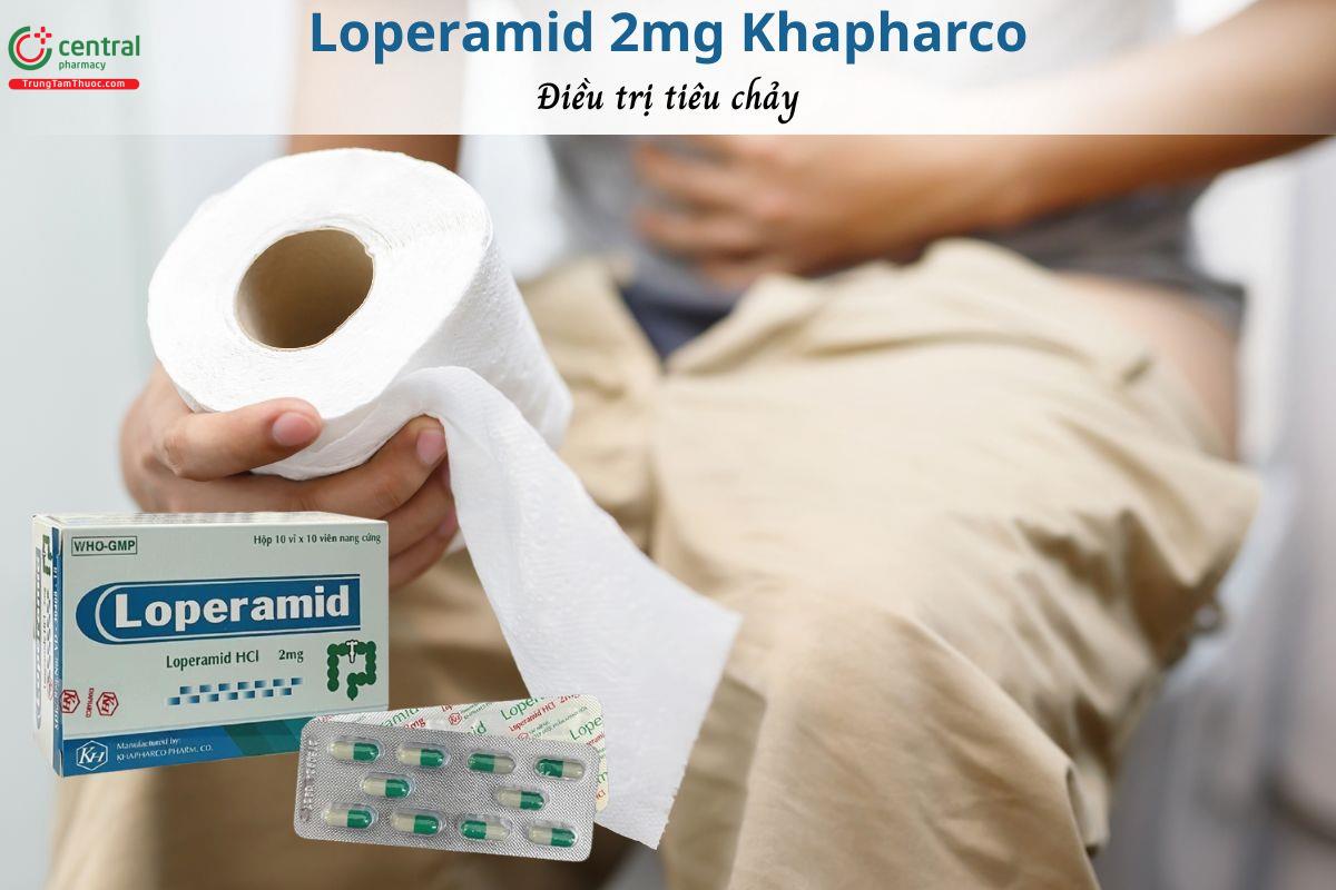 Thuốc Loperamid 2mg Khapharco - Điều trị triệu chứng tiêu chảy cấp