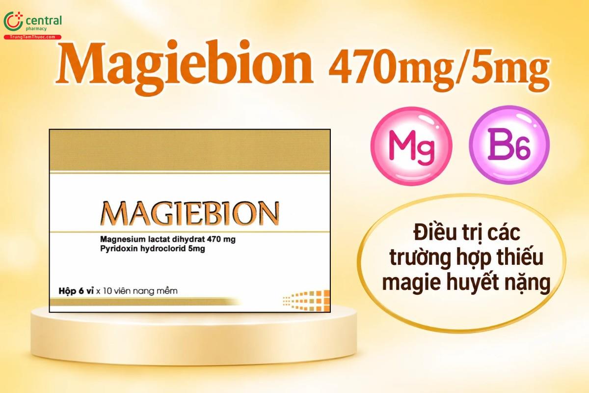 Chỉ định của thuốc Magiebion 470mg/5mg
