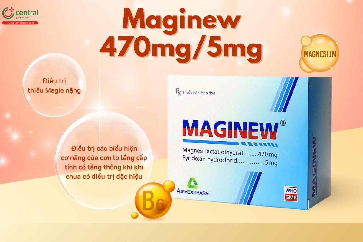 Chỉ định của thuốc Maginew 470mg/5mg