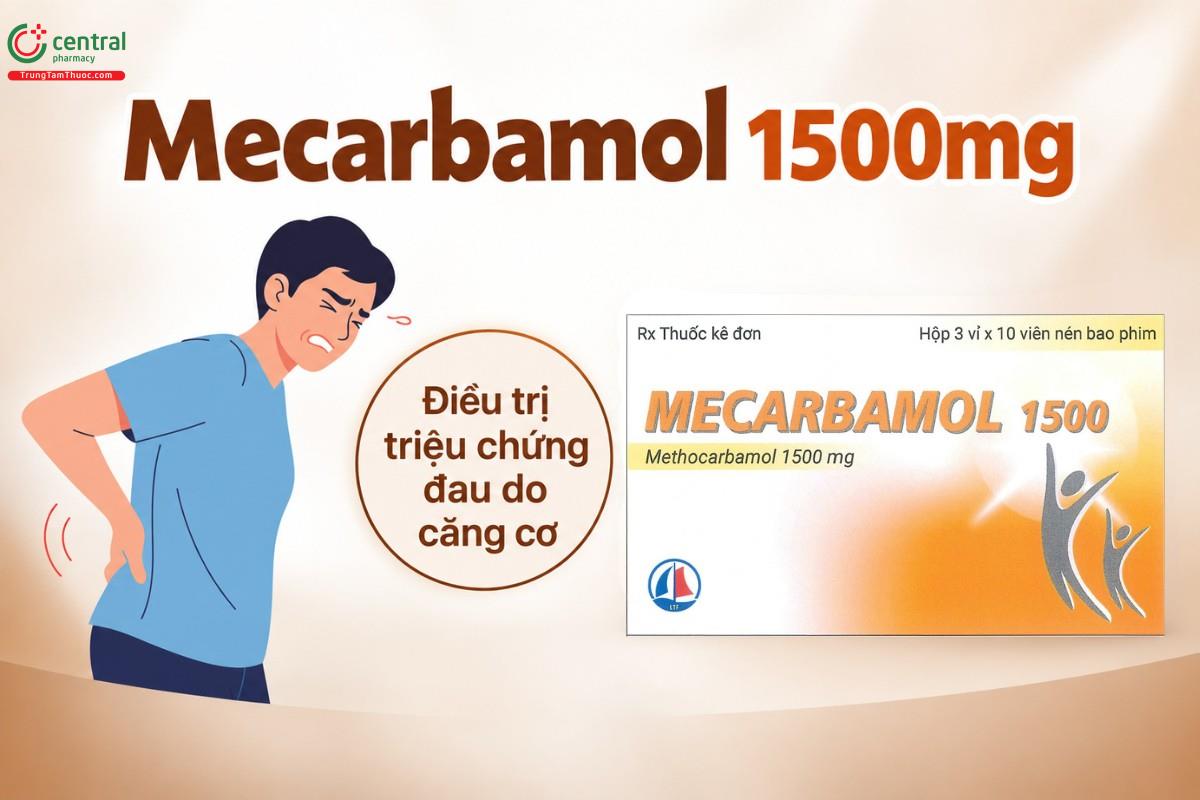 Chỉ định của thuốc Mecarbamol 1500mg