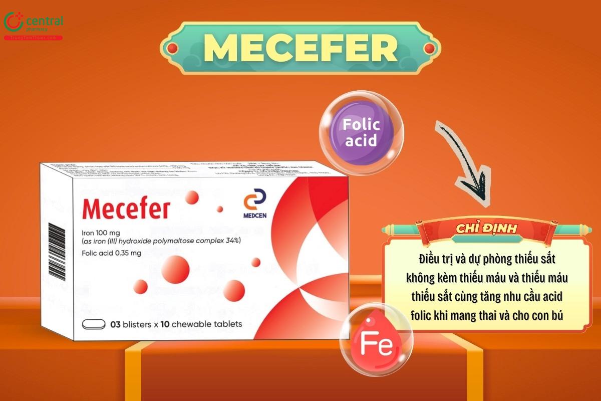 Công dụng của thuốc Mecefer