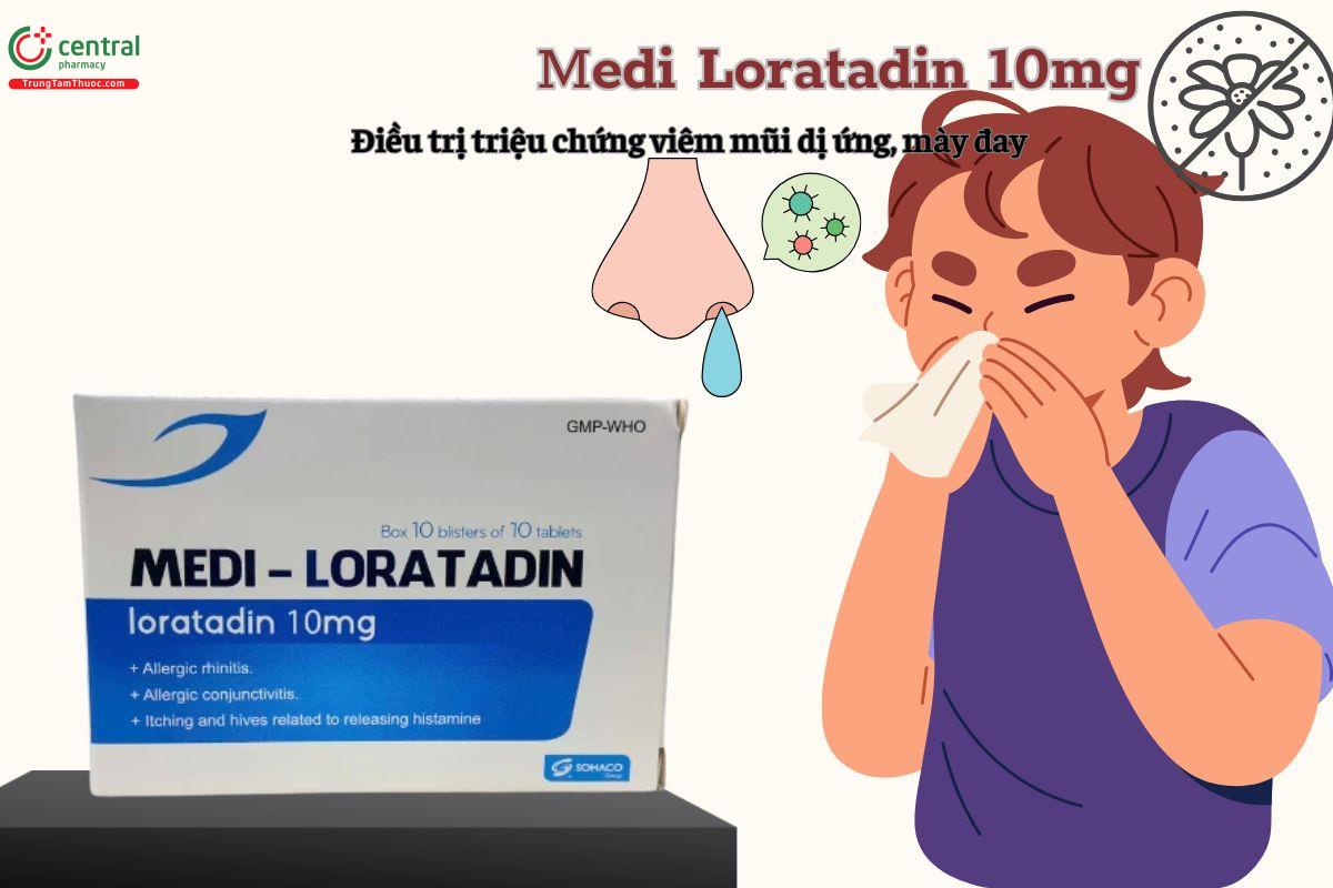 Medi-Loratadin 10mg trị bệnh gì?