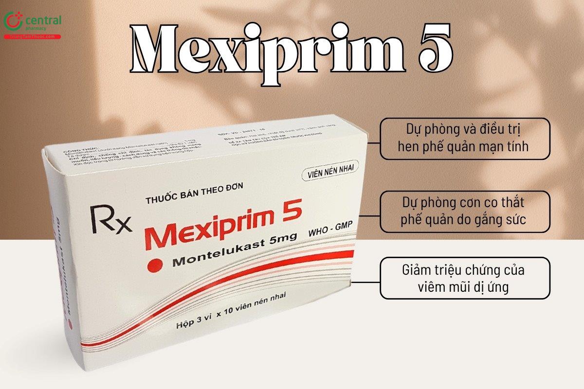 Chỉ định của thuốc Mexiprim 5