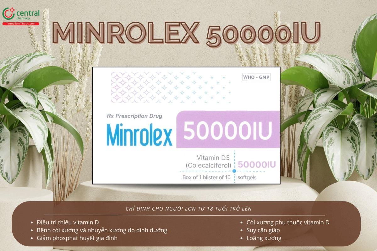 Chỉ định của thuốc Minrolex 50000IU