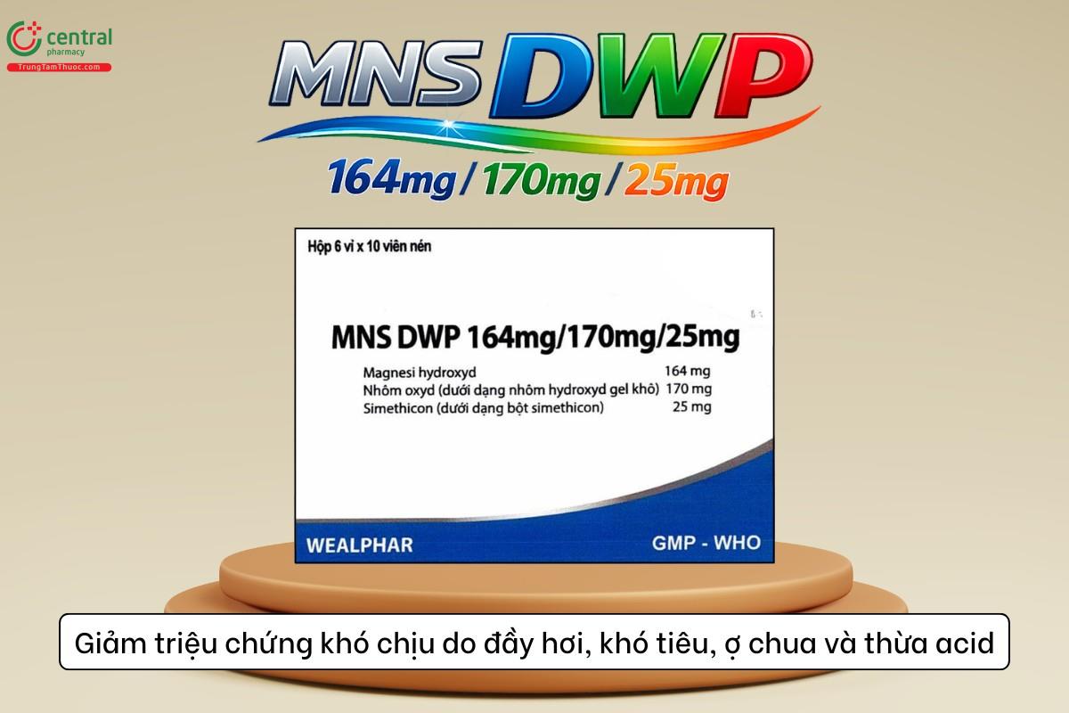 Chỉ định của thuốc MNS DWP 164mg/170mg/25mg