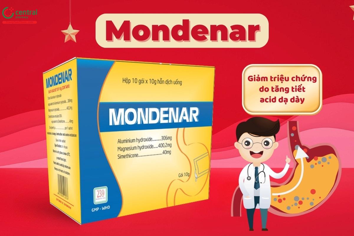 Thuốc Mondenar giúp làm giảm các triệu chứng do tăng tiết acid dạ dày