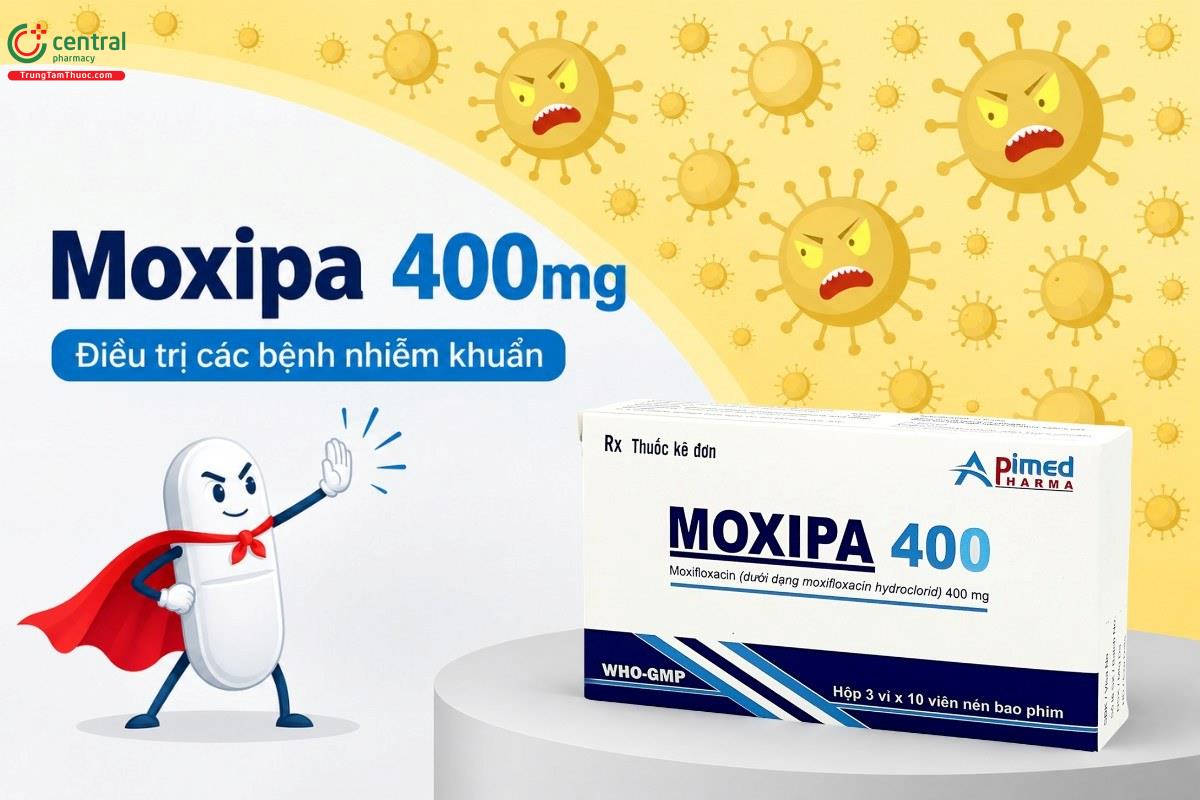 Chỉ định của thuốc Moxipa 400mg