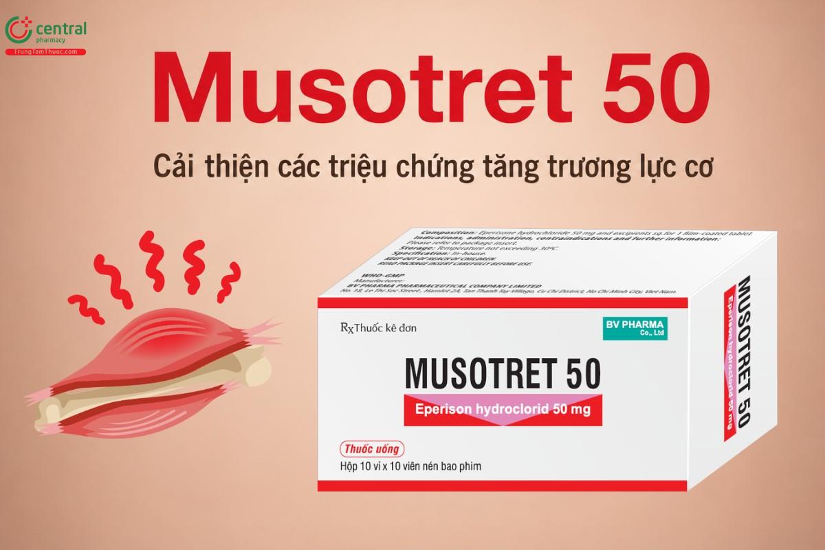 Chỉ định của thuốc Musotret 50