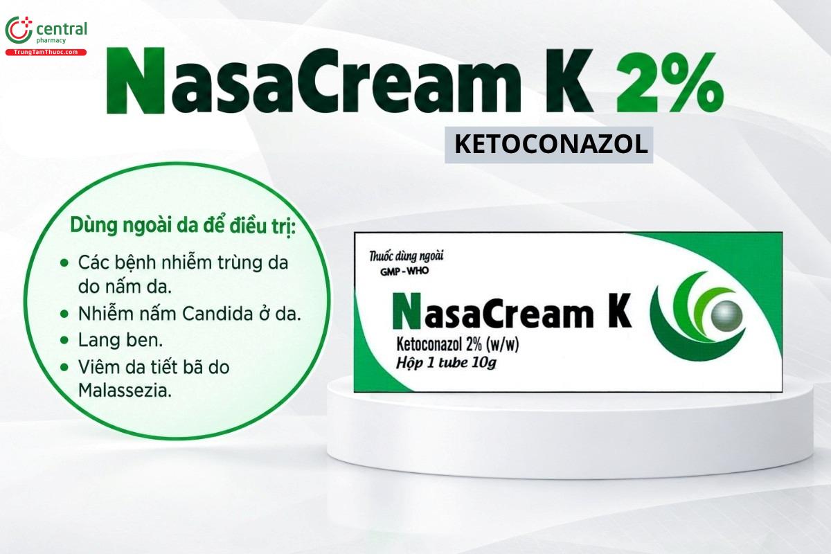 Chỉ định của thuốc NasaCream K 2%