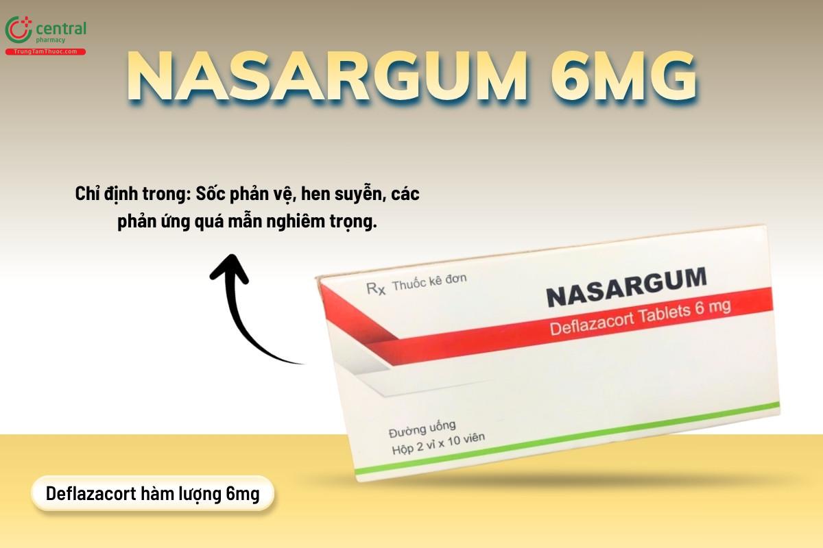 Chỉ định của thuốc Nasargum 6mg