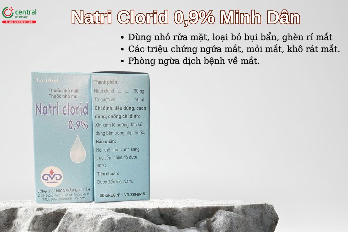 Thuốc Natri clorid 0,9% Minh Dân phòng ngừa dịch bệnh về mắt