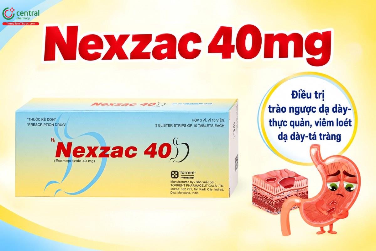 Chỉ định của thuốc Nexzac 40mg