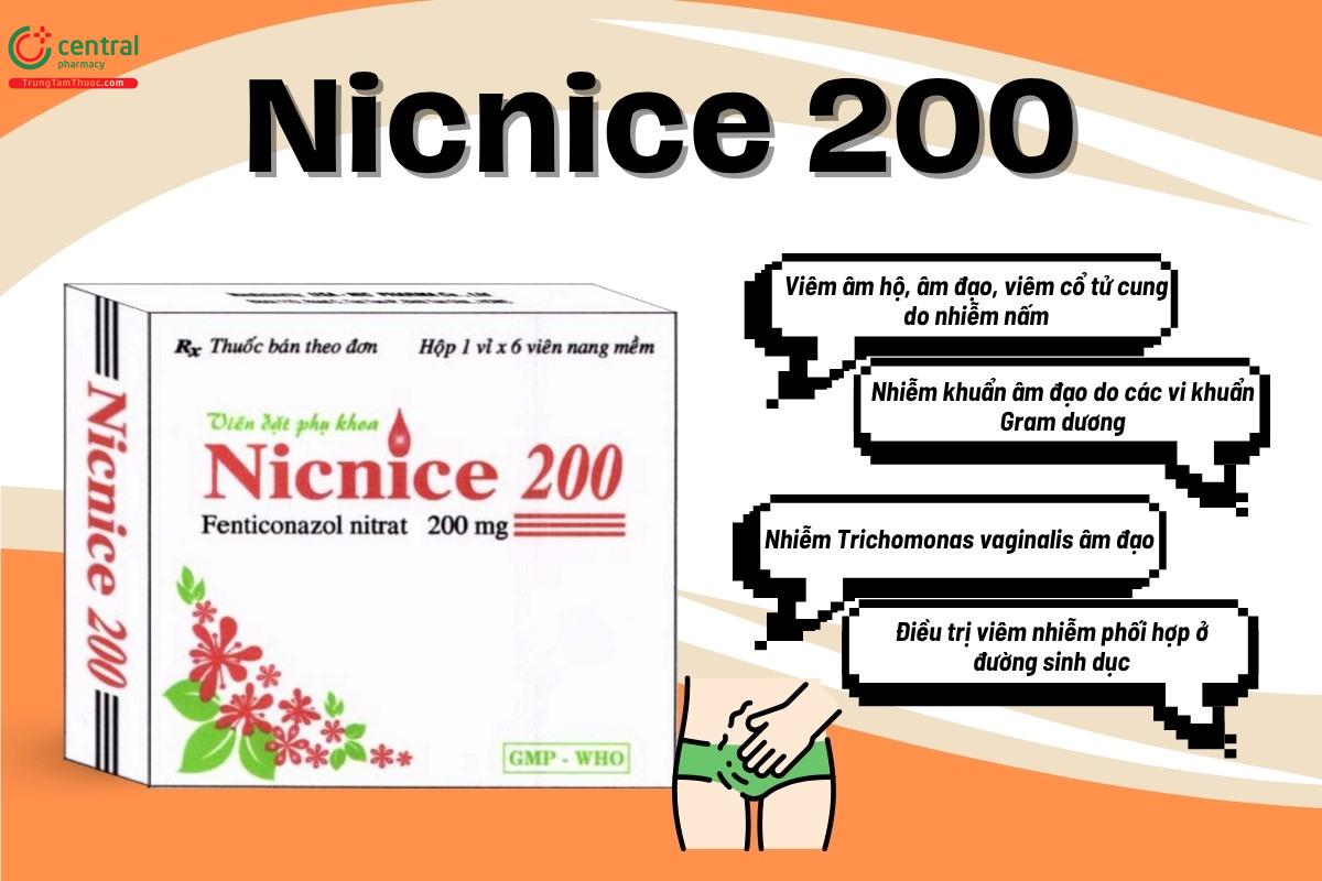 Chỉ định của thuốc Nicnice 200