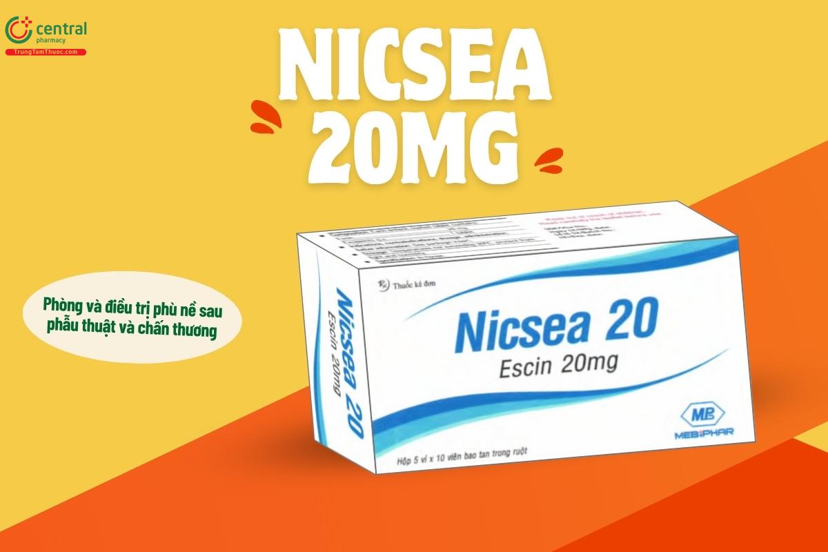 Thuốc Nicsea 20mg phòng và điều trị phù nề sau phẫu thuật và chấn thương