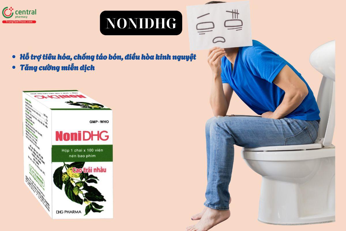 Thuốc NoniDHG giúp chống táo bón, tăng cường miễn dịch