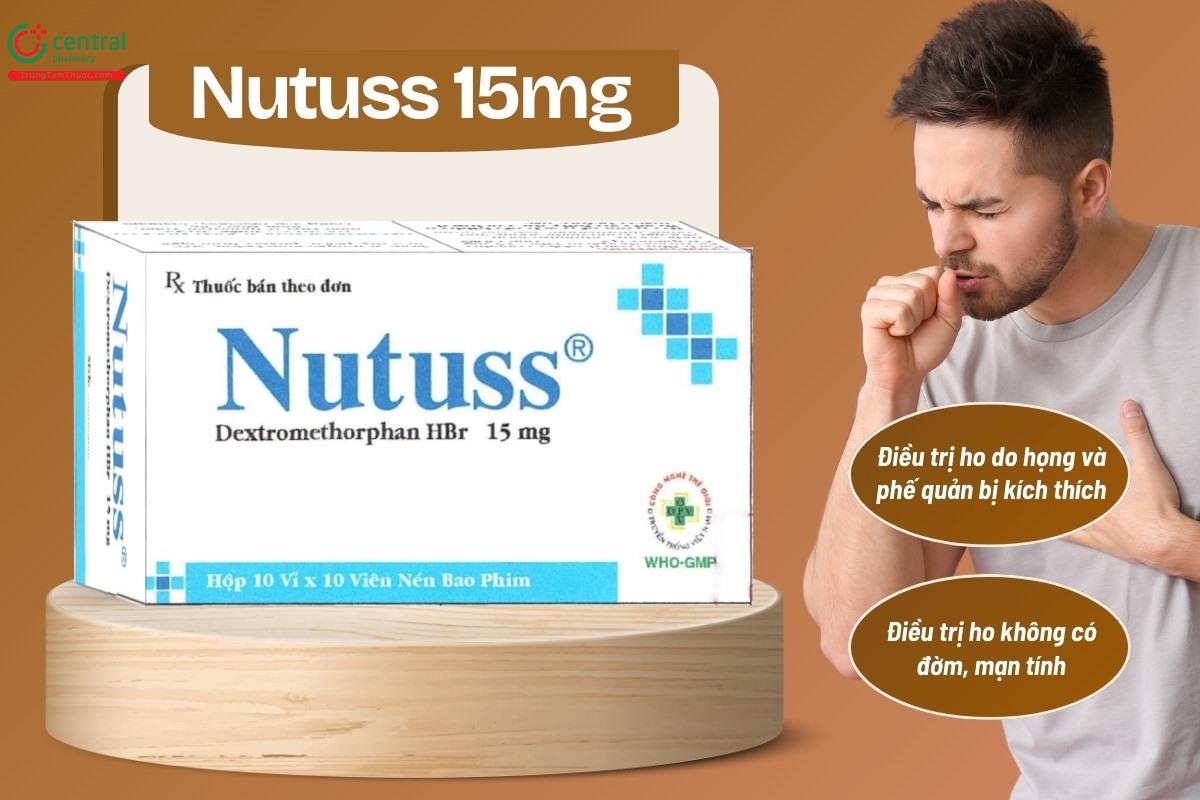 Chỉ định của thuốc Nutuss 15mg