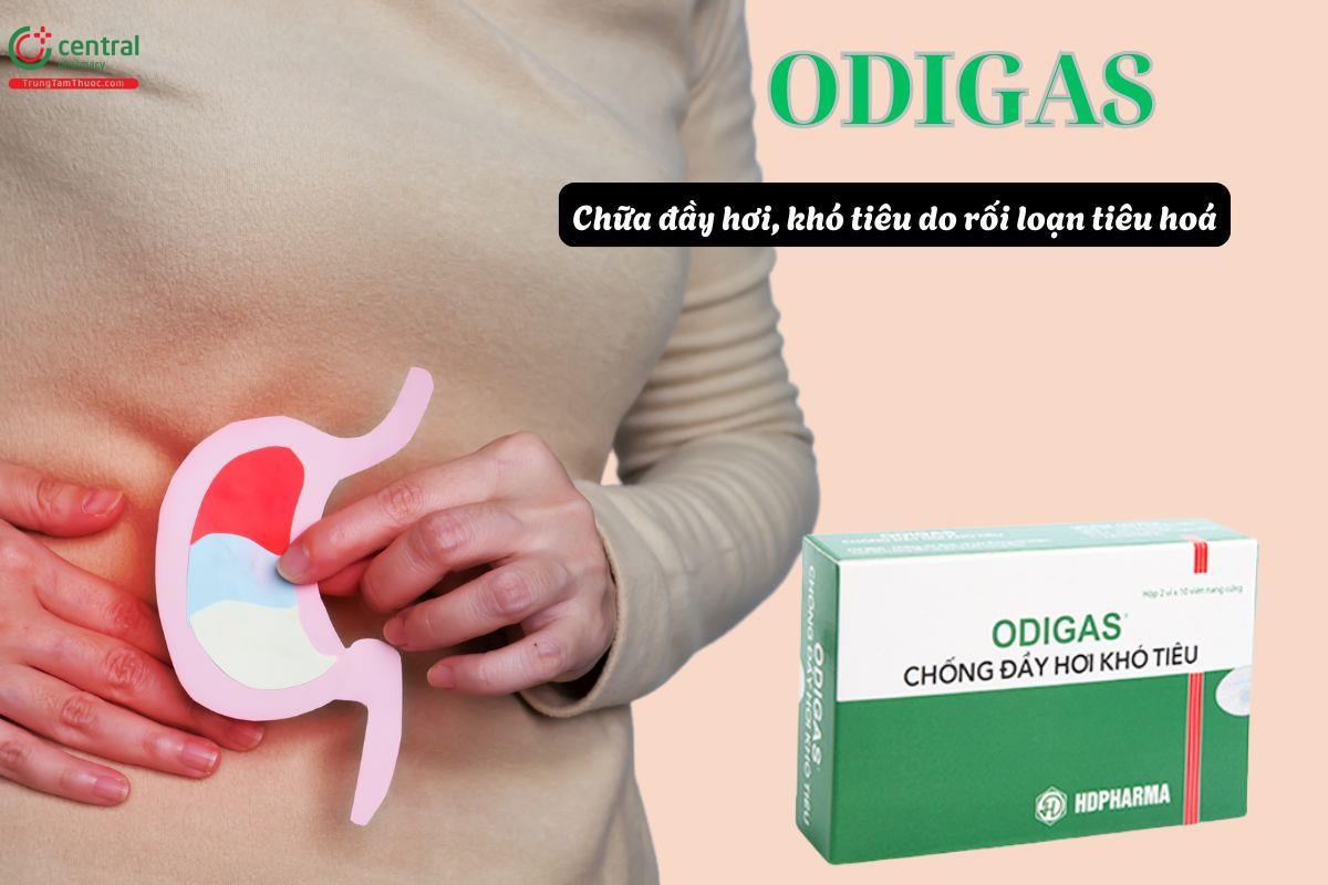 Thuốc Odigas giúp chống đầy hơi, khó tiêu