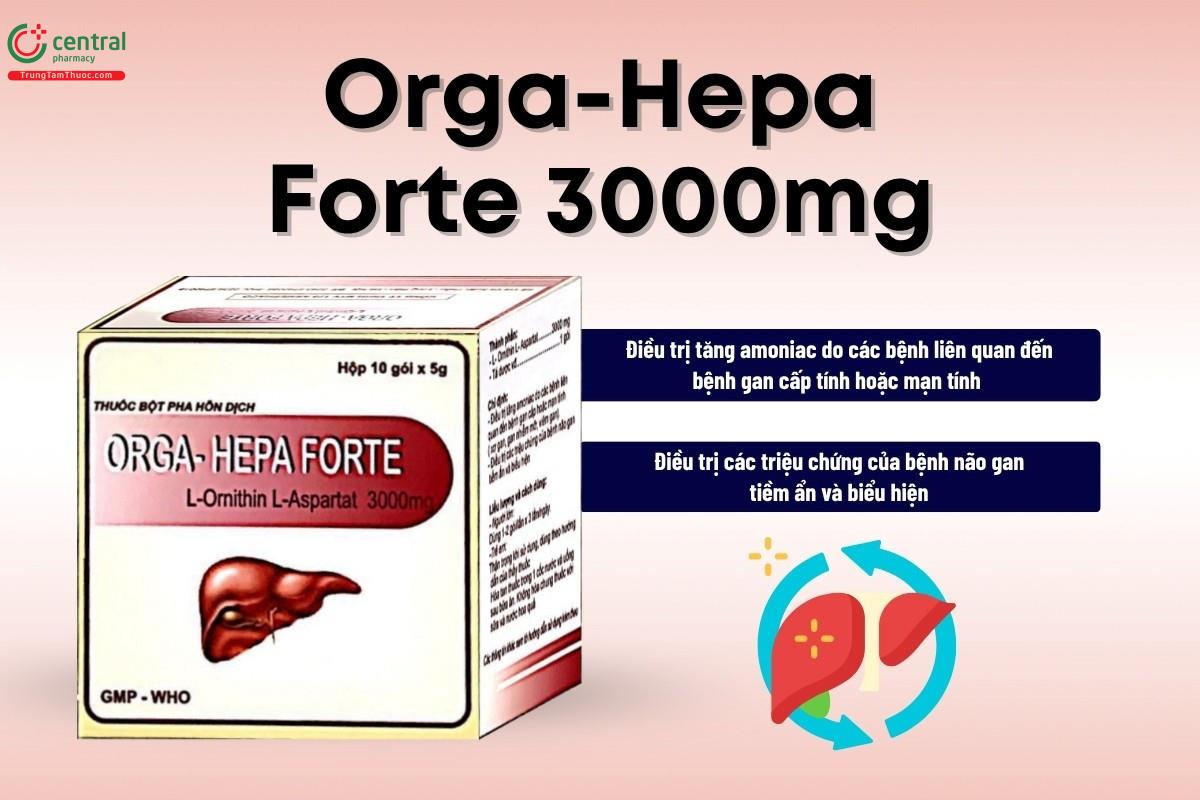 Chỉ định của thuốc Orga-Hepa Forte 3000mg