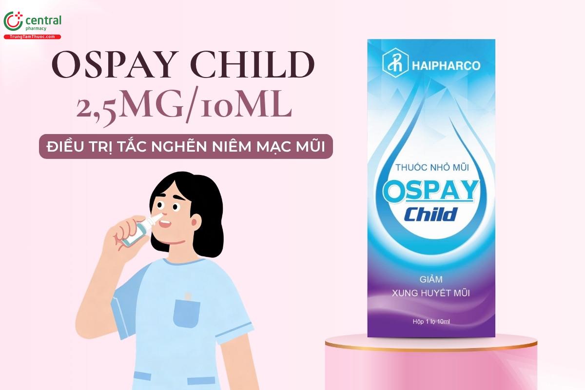 Chỉ định của thuốc Ospay Child 2,5mg/10ml