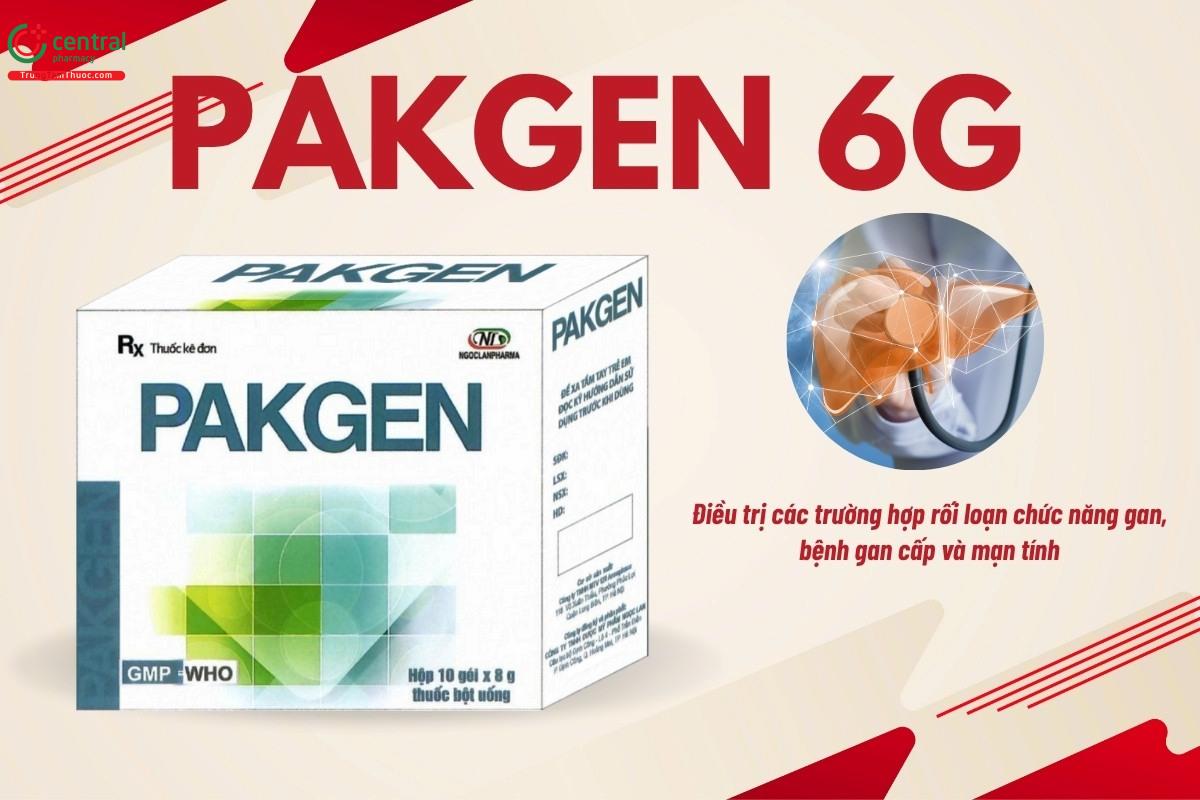 Chỉ định của thuốc Pakgen 6g